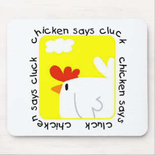 Huhn sagt Gluckern-T-Shirts und Geschenke Mousepad