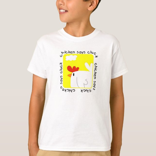 Huhn sagt Gluckern-T-Shirts und Geschenke T-Shirt (Vorderseite)