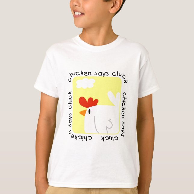 Huhn sagt Gluckern-T-Shirts und Geschenke T-Shirt (Vorderseite)