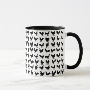 Huhn-Silhouetten Tasse