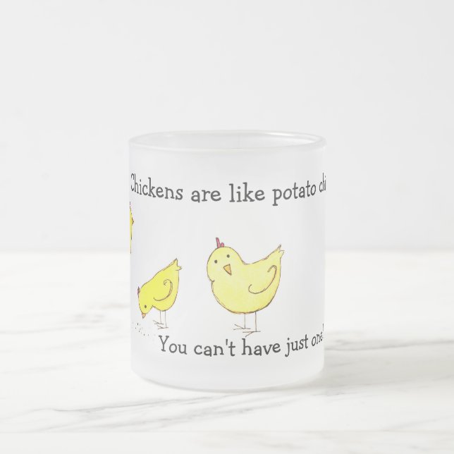 Huhn sind wie Kartoffelchip-Tasse Mattglastasse (Mittel)