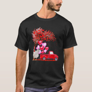 Huhn Sonnenbrille Herzen Baum Pickup Truck Farmer T-Shirt