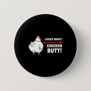 Huhn, Spielerei, Rate-mal-Huhn-Po-Humor Button