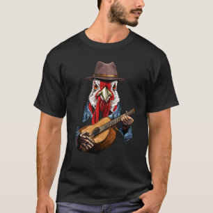 Huhn spielt akustische Gitarre Huhn Gitarre Pl T-Shirt
