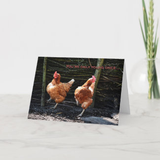 Huhn-Tanz-Gruß-Karte Karte