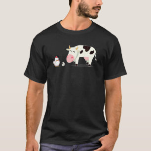 Huhn und Kuh mit Ei  Cowgirl Huhn Dame Weit T-Shirt