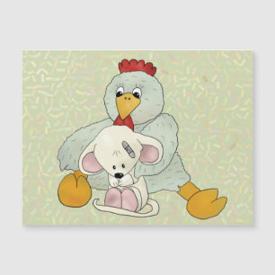 Huhn und Maus Magnetkarte