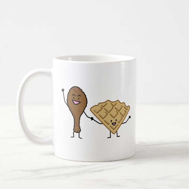 Huhn und Waffeln amerikanisch u. südliches Kochen Kaffeetasse (Links)