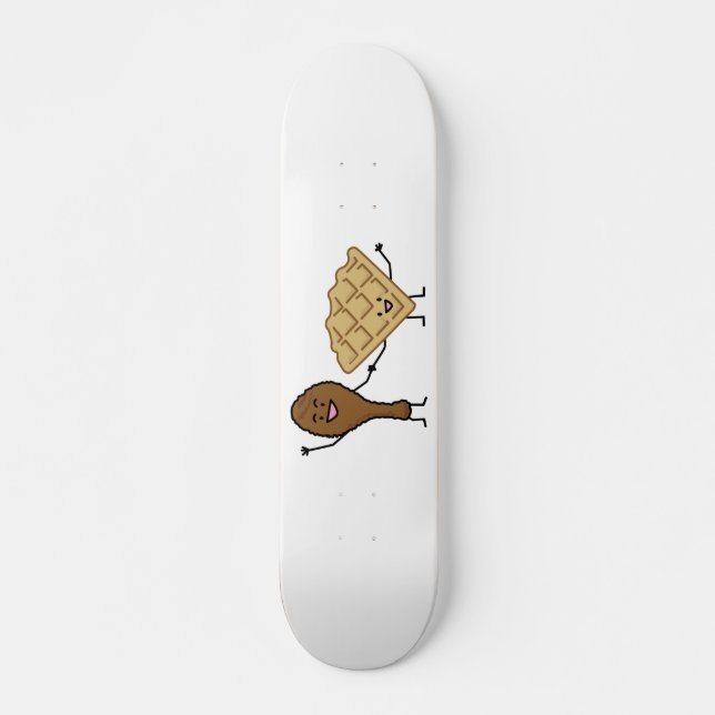 Huhn und Waffeln amerikanisch u. südliches Kochen Skateboard (Vorne)