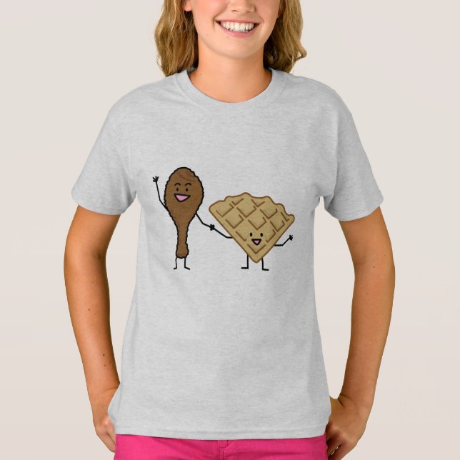 Huhn und Waffeln amerikanisch u. südliches Kochen T-Shirt (Vorderseite)