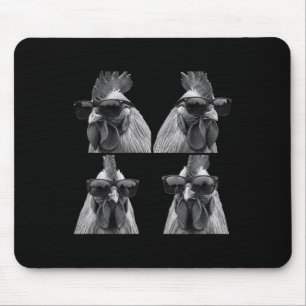 Huhn, vier coole Hähne in Shades Mousepad