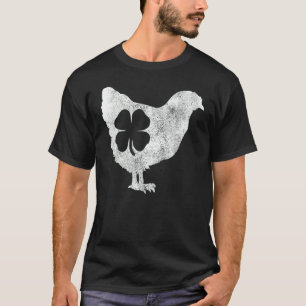 Huhn Vogel Henne Kleeblatt St. Patrick's Day Heili T-Shirt