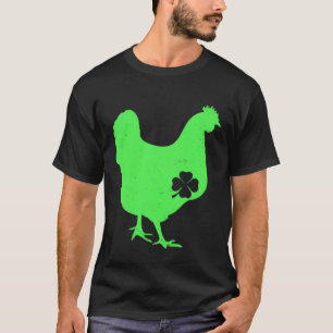 Huhn Vogel Henne Shamrock St Patrick s Day Sankt P T-Shirt