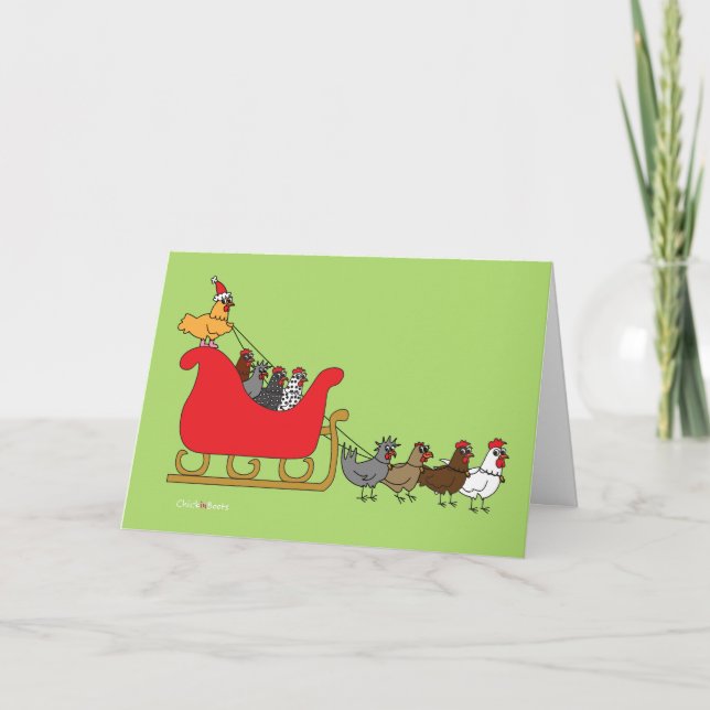 Huhn-Weihnachten Feiertagskarte (Vorderseite)