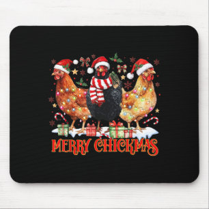 Huhn Weihnachten Fröhliche Chickmas Weihnachtsmann Mousepad
