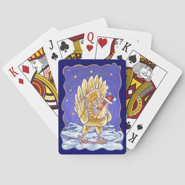 Huhn-Weihnachten Spielkarten (Rückseite)