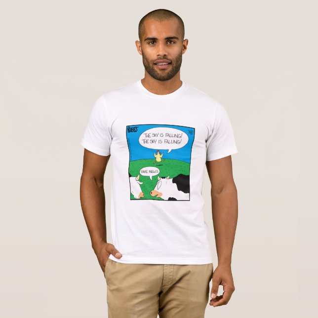 Huhn wenig Fake-Nachrichten-T - Shirt (Vorne ganz)