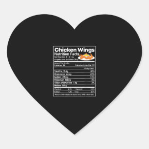Huhn Wings Nutrition Fact Funny Erntedank Ch Herz-Aufkleber