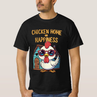 Huhn Zuhause = Glück – Süße Sonnenbrille T-Shirt