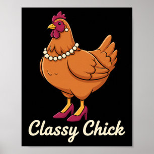 Hühnchen Cly Chick, ich bin das Huhn in Perlen Poster