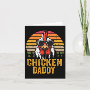 Hühnchen Daddy Vintag Funny Bauer Hühner Vater Karte