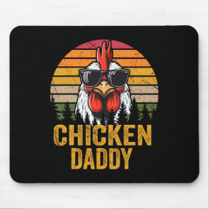 Hühnchen Daddy Vintag Funny Bauer Hühner Vater Mousepad