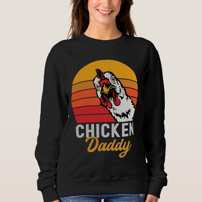 Hühnchen Daddy Vintager Bauer Sweatshirt (Vorderseite)