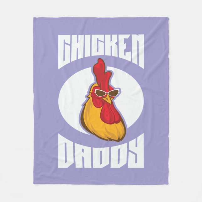 Hühnchen Daddy Zuchtgeflügel Fleecedecke (Vorderseite)