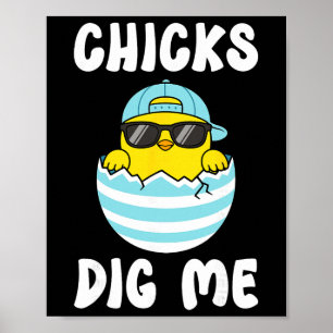 Hühnchen finden mich cool Sungles von Chicken Oste Poster