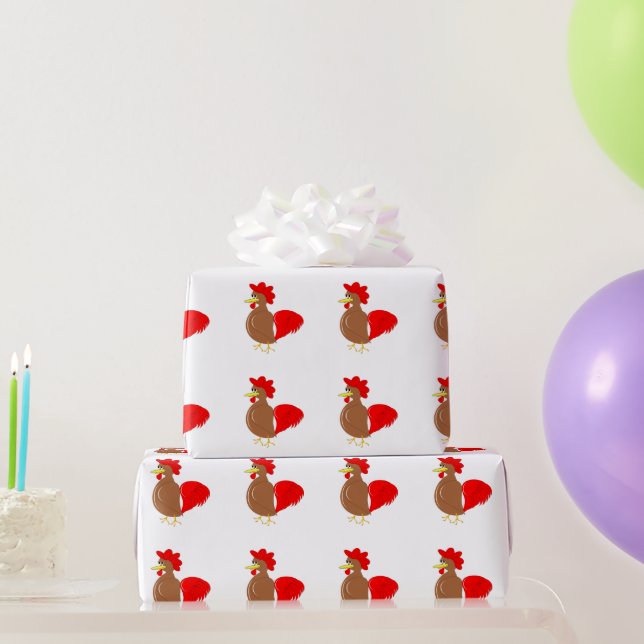 Hühnchen Geschenkpapier (Partygeschenke)