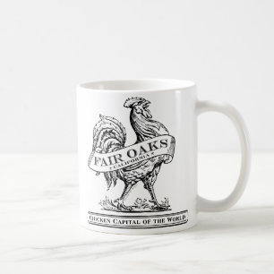 Hühnchen Hauptstadt Tasse weiß/schwarz