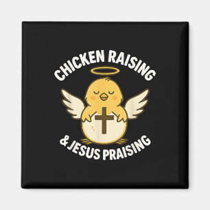 Hühnchen Jesus zum Lob der Funny Farm Christie Magnet