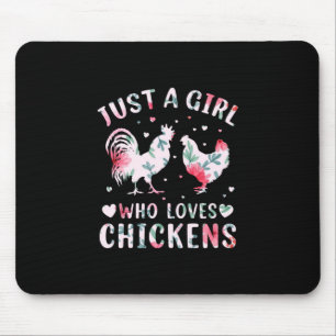 Hühnchen Lover Mädchen, die Hühner Lieben Mousepad