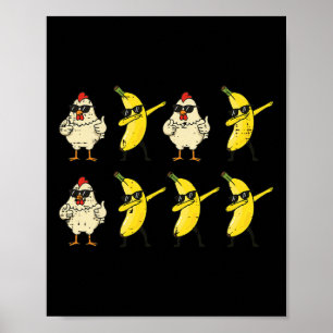 Hühnchen Nana Tanz Dab Lustiger Tanz Meme Kinder M Poster
