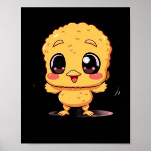 Hühnchen-Nugget-Chibi-Aufkleber  Poster