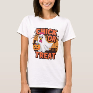 Hühnchen oder Streich Funny Huhn Halloween Kostüm T-Shirt