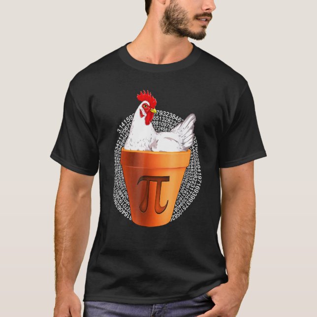 Hühnchen Pot Pi Day T-Shirt Männer Frauen Kinder M (Vorderseite)