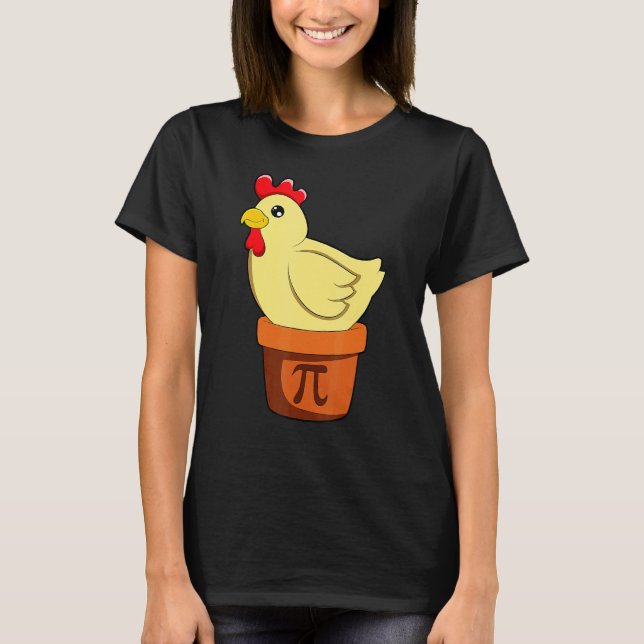 Hühnchen Pot Pi     Mathetag T-Shirt (Vorderseite)