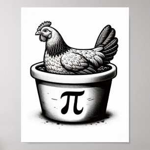 Hühnchen-Pot-Pie-Lustiger-Mathe-Witz-Hühnchen-Pot- Poster