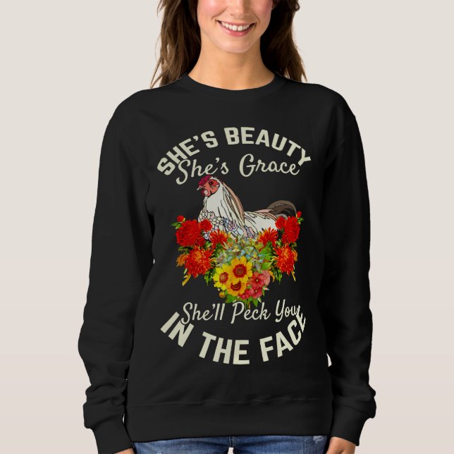 Hühnchen Sie Sweatshirt (Vorderseite)