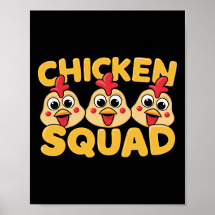 Hühnchen-Trupp-Design für Hühnerliebhaber-Kram Kin Poster
