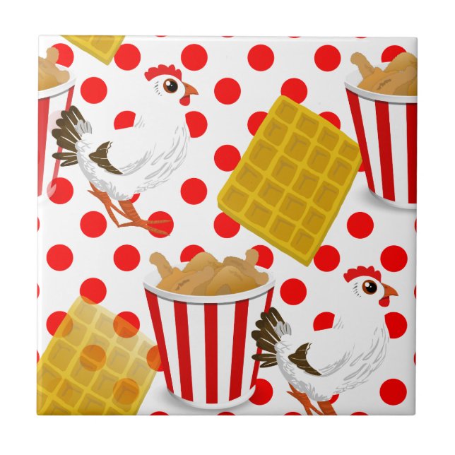 Hühnchen Waffeln Fliese (Vorderseite)