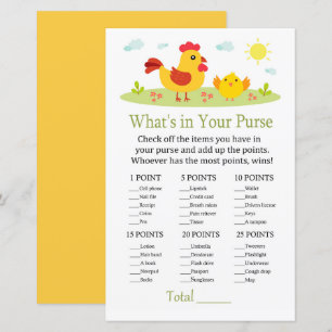 Hühnchen Was in Ihrem Handtaschenspiel ist Babydus