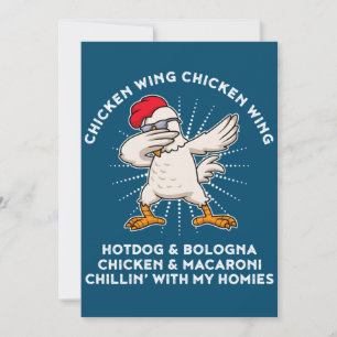 Hühnchen Wing Chicken Wing Shirt Song Lyric Hot Do Einladung