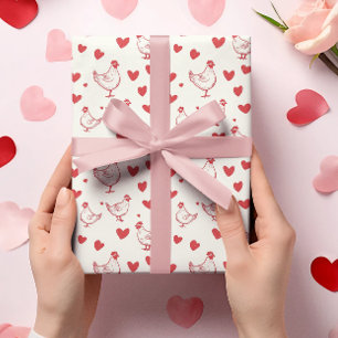 Hühnchenherz Valentinstag Liebe Geschenkpapier
