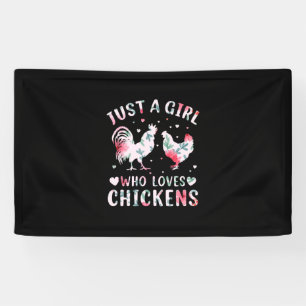 Hühnchenliebhaber Mädchen das Hühnchen liebt Banner