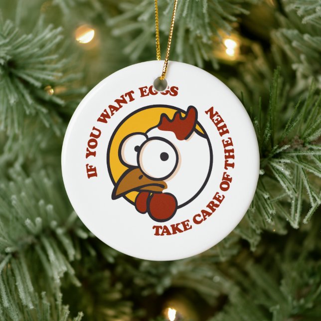 Hühner 1 keramik ornament (Baum)