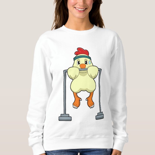 Hühner an der Fitness Möller Sweatshirt (Vorderseite)