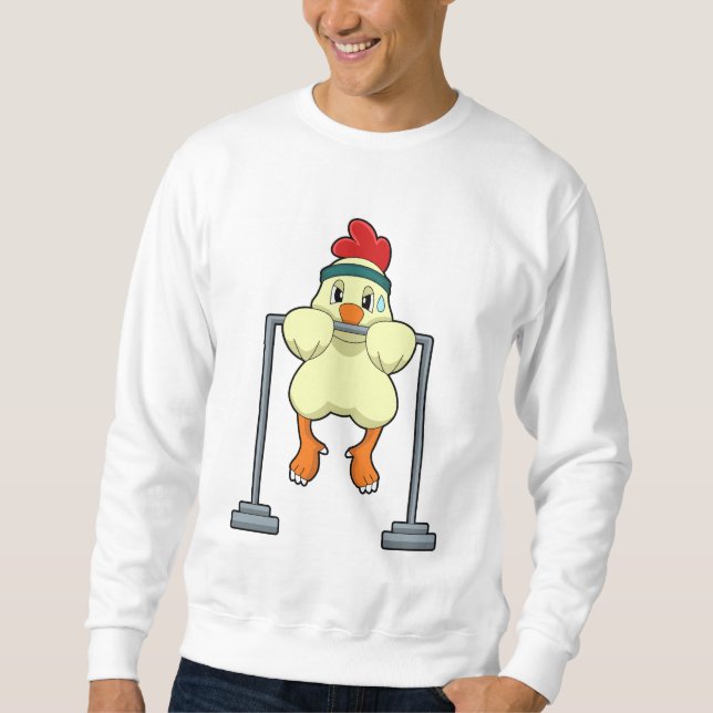 Hühner an der Fitness Möller Sweatshirt (Vorderseite)