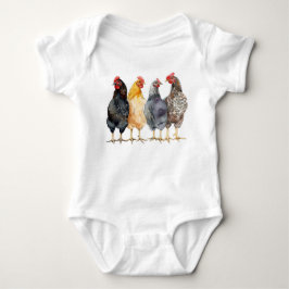 Hühner Baby Bauer Bodysuit, Country Kleinkind T-Sh Baby Strampler